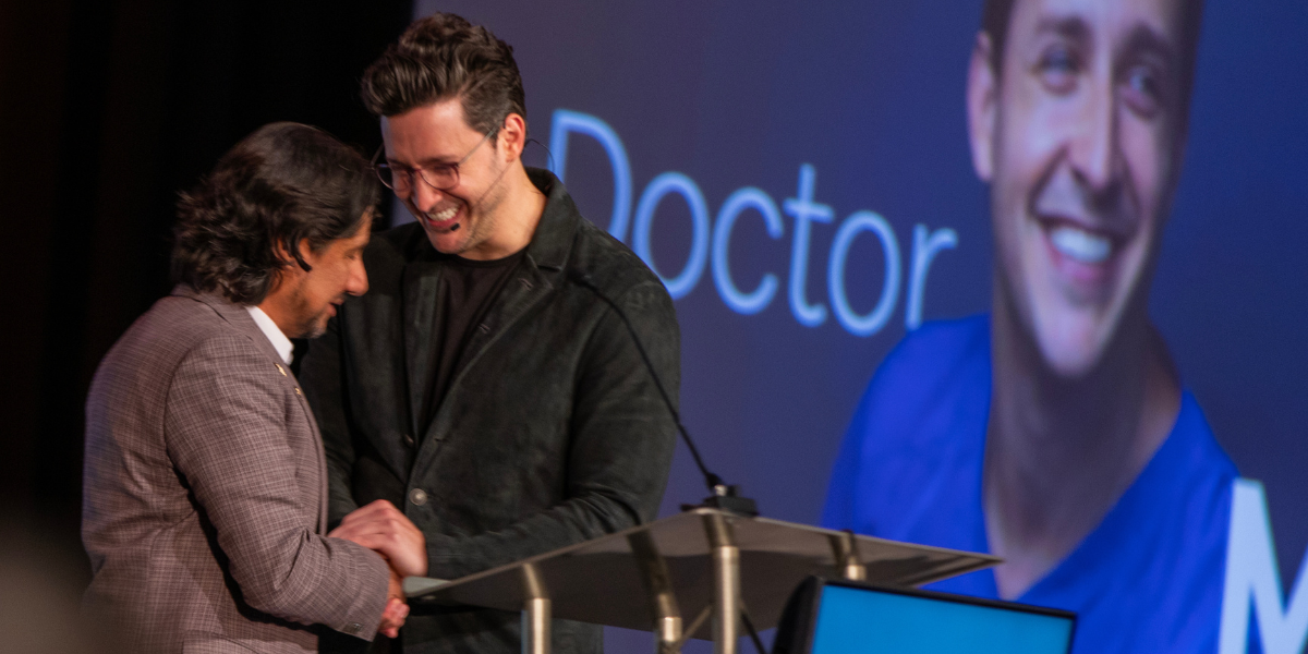 Doctor speaker on stage