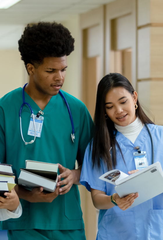med-students-3 Medical students reviewing chart